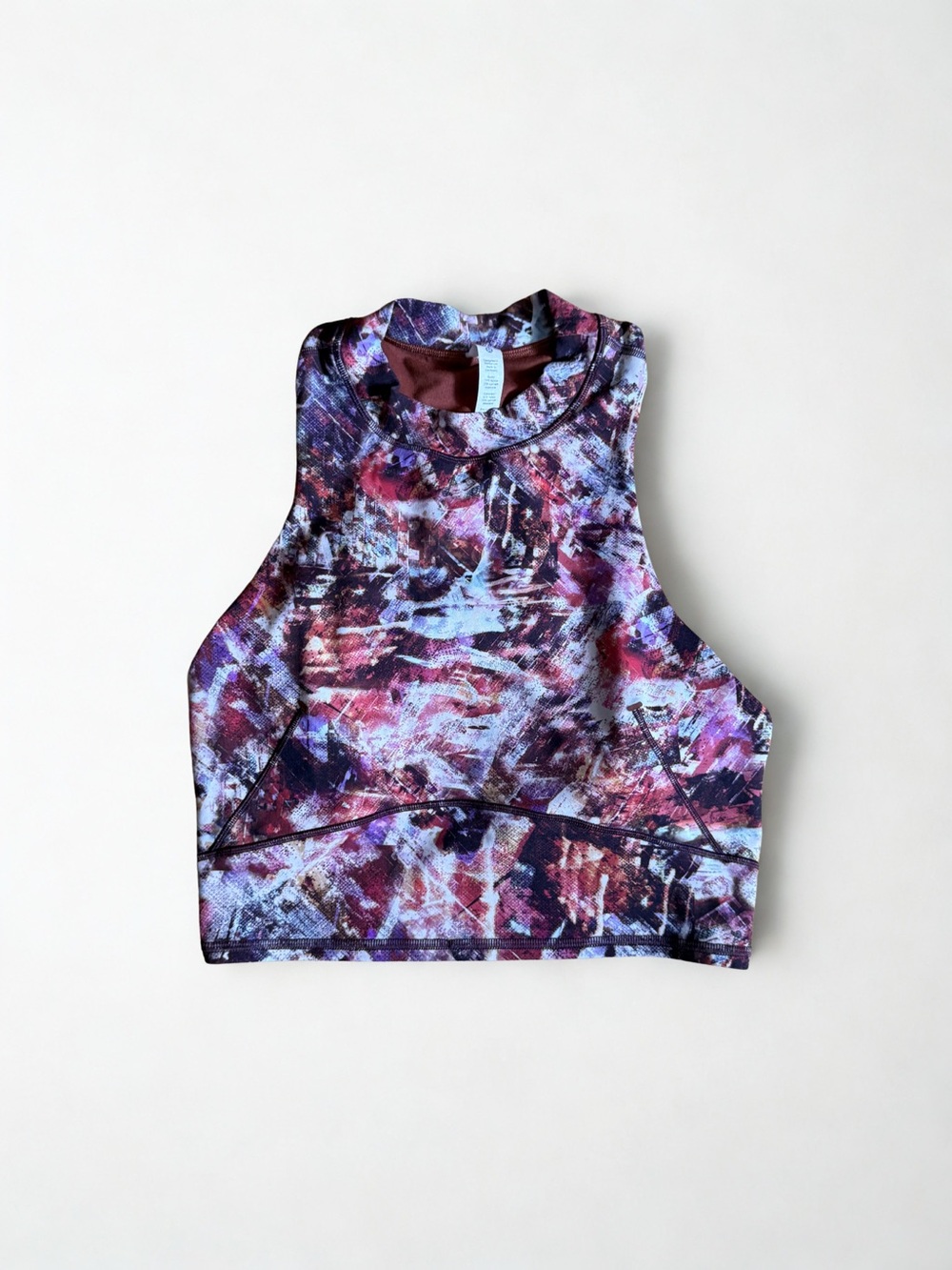 Lululemon Everlux and Mesh Cropped Tank Urbantricity Multi Women's Size 8